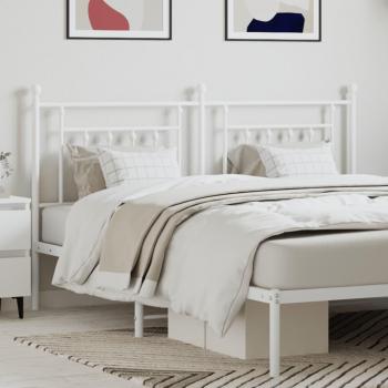 Cabecero de metal blanco 160 cm Vidaxl Blanco