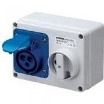 Presa Horizontal Fija 2P+T 16A 230V IP44 Gewiss GW66004
