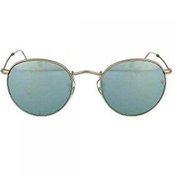 Ray-Ban ROUND METAL Bronze-Copper Violet Mirror 50mm Sunglasses