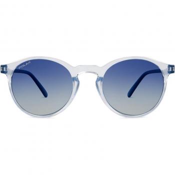 Polar PL 584 - Gafas de sol infantiles redondas en azul translúcido con lentes polarizadas