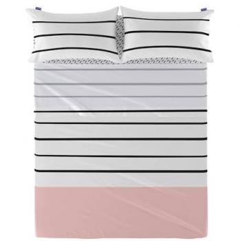 Sábana Blush Multicolor 100% Algodón 180x270 cm (Cama 105) - Calidad 150 TC, Fabricada en España