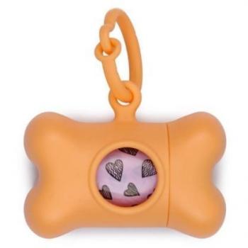 Pet Bag Dispenser United Pets Bon Ton Nano Classic Dog Orange Recycled Plastic