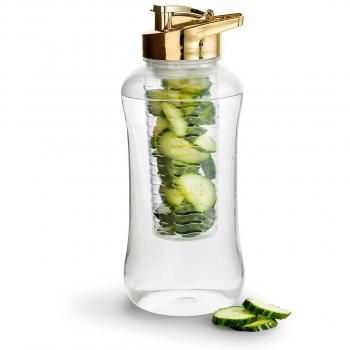 Sagaform fresh big botella con piston de frutas color dorado
