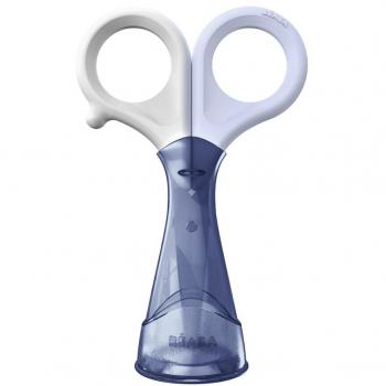 BÉABA, Tijeras de Uñas para Niños y Bebés Cortaúñas y manicura Punta roma - Azul