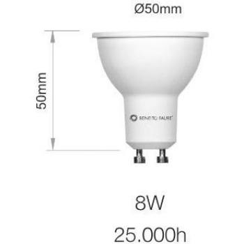 DICR. GU10 LED SYSTEM 8W 60º 780LM 3000K marca BENEITO FAURE