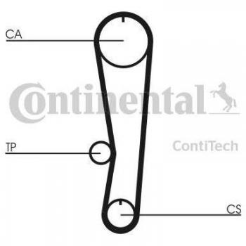 Correa dentada CONTITECH CT568 - Cinghia de distribución, alta resistencia, fabricada en elastómero, diseñada para un rendimiento óptimo en motores de combustión interna, compatible con múltiples modelos de vehículos