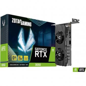 Zotac GAMING GeForce RTX 3050 LP 6GB GDDR6 - Tarjeta Gráfica con 6 GB de memoria GDDR6, arquitectura Nvidia Ampere, soporte para Ray Tracing y DLSS, formato bajo