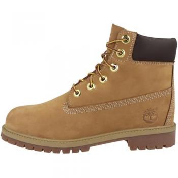 Timberland Premium 6 Waterproof Lace-up Boots for Kids, Wheat Color, Suede, Rubber Sole