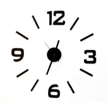Reloj de pared adhesivo Vococal - Números adhesivos en color negro - Reloj de pared moda DIY