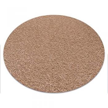 Alfombra Eton Circular Beige 133 cm para Sala, Dormitorio y Niños