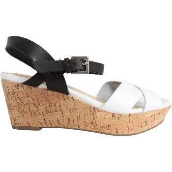 Sandalias de Mujer MTNG 58255 VACHE BLANCO-NEGRO