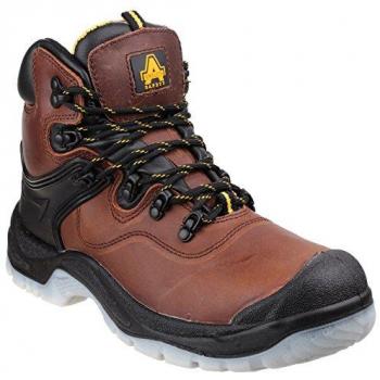Amblers Mens Safety FS197 Shock Absorbing Waterproof Safety Boots Brown Size 7