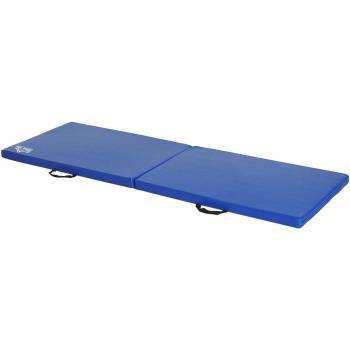 Esterilla de Yoga y Pilates Plegable y Portátil de Alta Comodidad 180 x 60 x 5 cm, Recubrimiento Sintético Azul