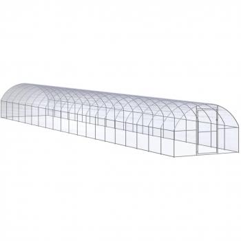 vidaXL Outdoor Chicken Coop 3x20x2 m Galvanised Steel
