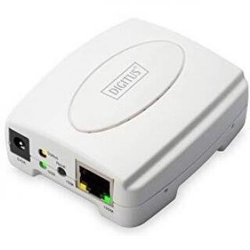 DIGITUS Fast Ethernet Servidor de impresión Blanco Blanco