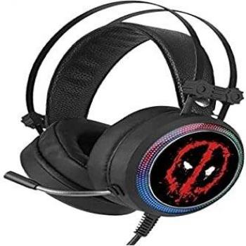 ERT GROUP Auriculares Gaming micrófono, Auriculares LED con Diadema Ajustable Modelo Marvel Original
