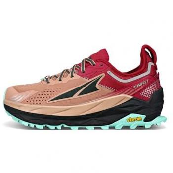 Altra Olympus 5 Women's Trail Running Shoes Brown/Red, Sneakers, female, Brown, Size: 8 1/2 US Breathable Mesh Sneakers
