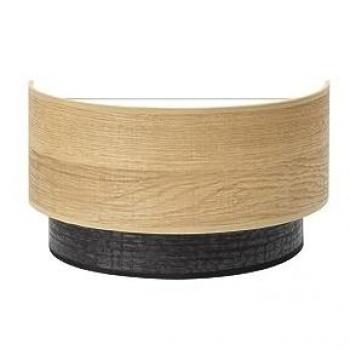 Aplique Moderno Colet 1xe27 Negro y Madera Clara 17x30x15 Cm - Fácil Instalación