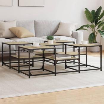 Mesa de centro Sonoma Roble 121x121x40 cm Madera Multicapa