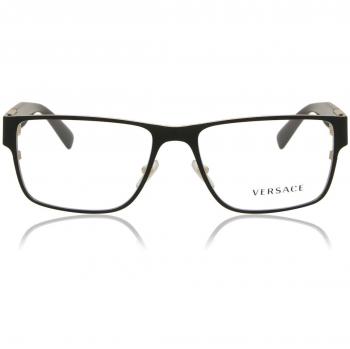 Gafas Graduadas Versace VE 1274 1436 para Hombre, Lentes Recetadas de Color Negro, Tamaño 57