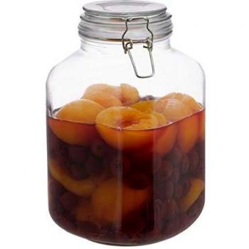 Tarro de vidrio transparente de 3 litros con cierre a presión y junta de goma, hermético, XXL