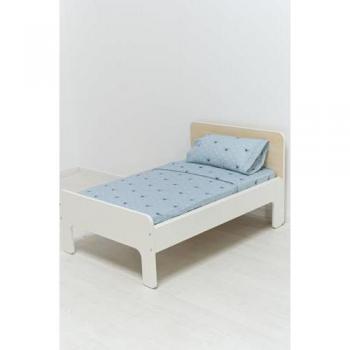 Juego de Sábanas Infantil Estampado Coronas Azules - Cama 105 (1 Funda Almohada)
