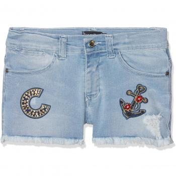 Conguitos Pantalon Tejano Parche Corto Niña, Niñas, Azul