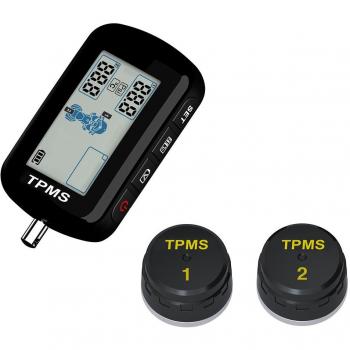Nueva DIY TPMS Sistema de Monitor de Presión de Neumáticos de La Motocicleta Impermeable 2 Sensor Externo Pantalla Inalámbrica LCD