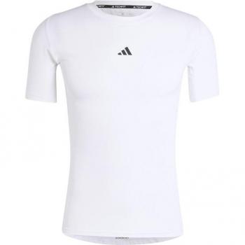 Camiseta de fitness Adidas Techfit Compression Training Hombre Blanco S Regular