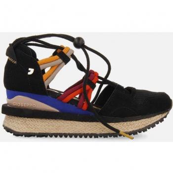 Sandalias de cuña deportivas con piso de yute combinadas con cuerdas