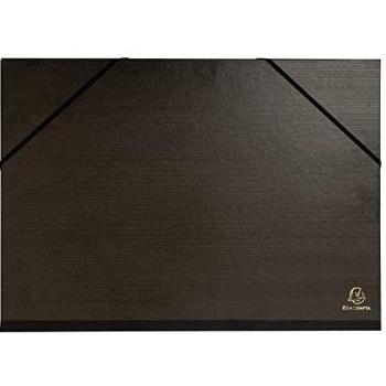 Lote de 4 cartones de dibujo Kraft barnizados en negro, con 3 solapas 32 x 45 – A3