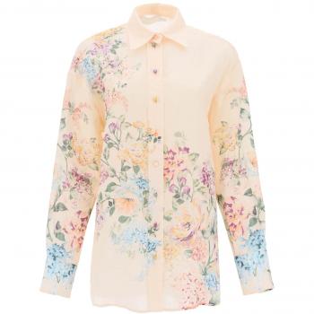 Zimmermann Women's Multicolor Floral Print Relaxed Shirt in Beige - Size XS