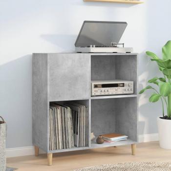 Mueble de almacenamiento Gabinete de madera contrachapada gris concreto 84,5x38x89 cm