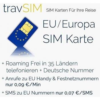 Europa tarjeta SIM (35 Países de la UE/Europa) - Estándar, Micro & Nano SIM - EU Prepaid tarjeta SIM