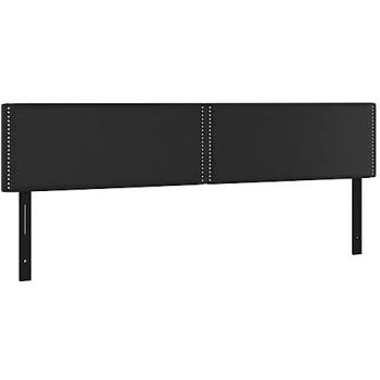 Cabecero de cuero sintético negro 100x5x78/88 cm
