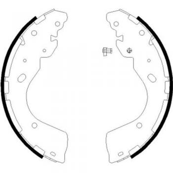 Juego de zapatas de freno HELLA 8DB 355 022-241 para Nissan NP300 Navara Pick-up sin levante del freno de mano