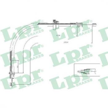 Cable de freno de mano LPR C0281B