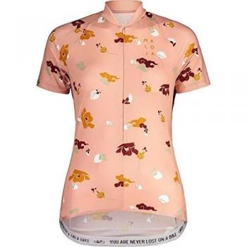 Maloja Ervam. AOP 1/2 Maillot, Mujer, Lotus Poppy Cloud, L