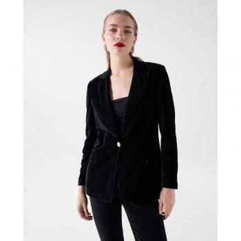 Blazer de mujer en terciopelo con hombreras Salsa Jeans