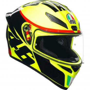 AGV K1 S E2206 - Casco de Moto para Motocicletas - Seguridad Garantizada - Negro Amarillo (XL)