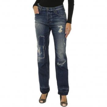 Pantalón Armani Jeans Boy Fit Azul con efecto desgastado y roto