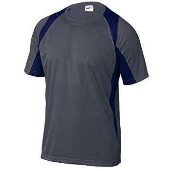 Delta plus - Camiseta bicolor poliester gris/marino talla -m
