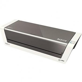 Leitz Plastificadora A3, Ideal para la oficina o la escuela, Blanco brillante/Antracita, Touch2, iLAM, 74744000