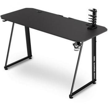 Mc Haus Escritorio Gamer Ergonómico Gameplay Carbon Negro y Rojo, Mesa Gaming Desk para Ordenador, Diseño Moderno, Estructura de Acero