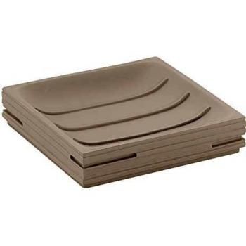 Gedy Quadrotto Jabonera, Resina, Tortora, 40.5 X 60 X 60 Cm