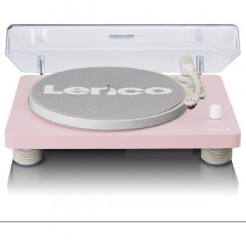 Tocadiscos Lenco LS-50PK Rosa con Codificación USB, 3 Velocidades y Amplificador integrado