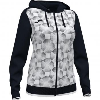 Chaqueta con capucha Joma Supernova III mujer/niña negro blanco