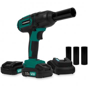 Llave de impacto sin cable 20V - 4 ajustes: 100/200/300/400Nm - Incl. 4 vasos | Incl. dos baterías de 2.0Ah y cargador
