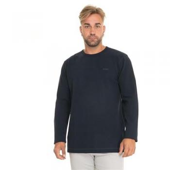 Boss Orange Tempesto Men's Regular Fit Long Sleeve T-shirt with Embroidered Logo - Dark Blue - Size M