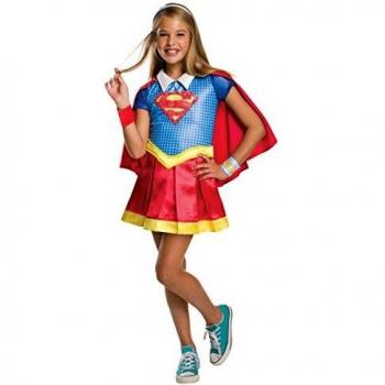 DC Comics - Disfraz de Supergirl licencia oficial para niña, infantil talla 3-4 años